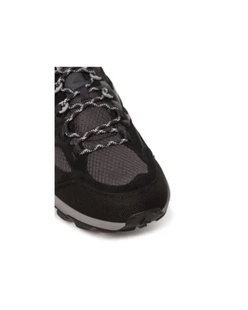 Bocanci trekking barbati  A64089, Piele naturala, Negru, Negru