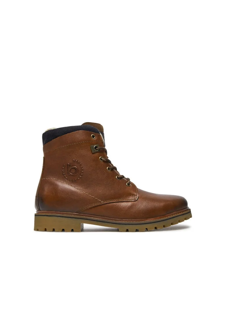 Bocanci de drumetie barbati  321AOQ521200, Piele naturala, Maro, Maro
