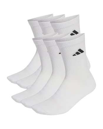 Set de sosete scurte unisex C ESS CRW - 6 perechi, Negru/Alb optic