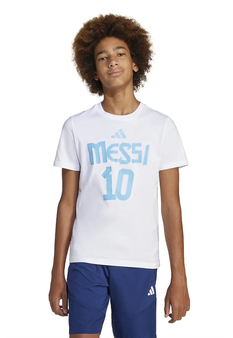 Tricou pentru fotbal Messi, Alb/Albastru deschis