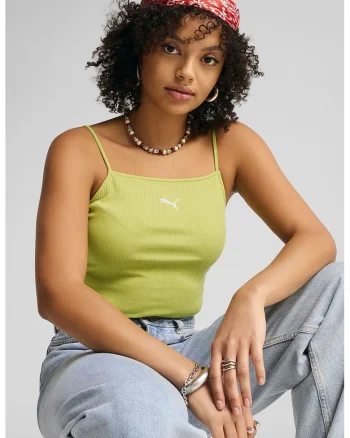 Top din amestec de bumbac cu logo, Verde fistic