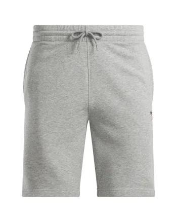 Pantaloni scurti barbati  100221793, talie elastica, bumbac/poliester, gri