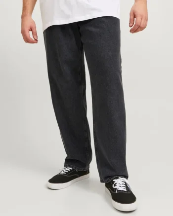Blugi relaxed fit Chris, Gri inchis