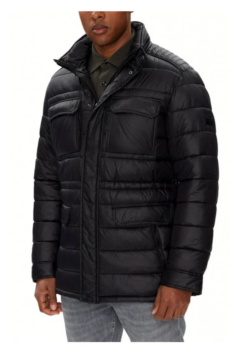 Geaca de puf cu gluga  neagra, 100% poliamida