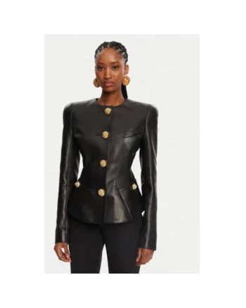 Geaca din piele dama  DF0SK690LC62, Piele naturala, 36 EU, Negru