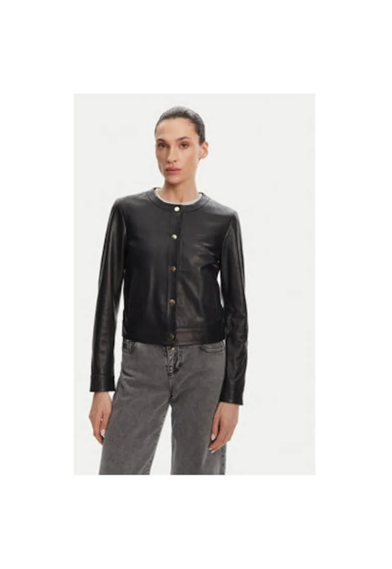 Geaca din piele dama  MARION, Piele naturala, Negru, Negru