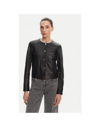 Geaca din piele dama  MARION, Piele naturala, Negru, Negru