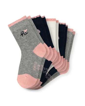 Set de sosete lungi cu model - 10 perechi, Gri
