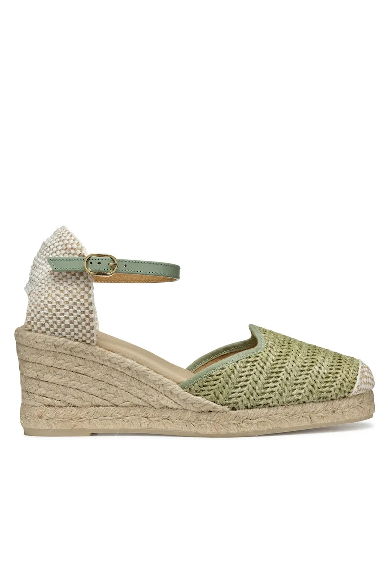Espadrile dama  D55NGE-02MLM C3002, Textil, Verde