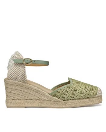 Espadrile dama  D55NGE-02MLM C3002, Textil, Verde