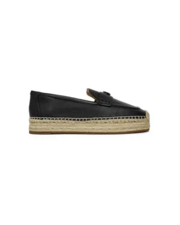 Espadrile dama  CR045, Piele naturala, Negru