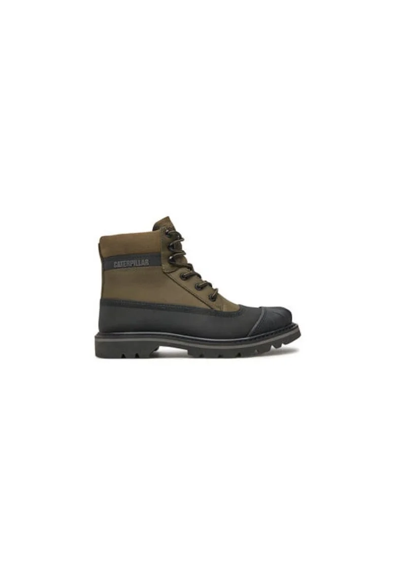 Bocanci de drumetie barbati  P726082, Piele naturala, Negru, Negru