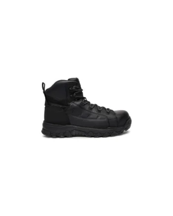 Bocanci de drumetie barbati  P726046, Piele naturala, Negru, Negru