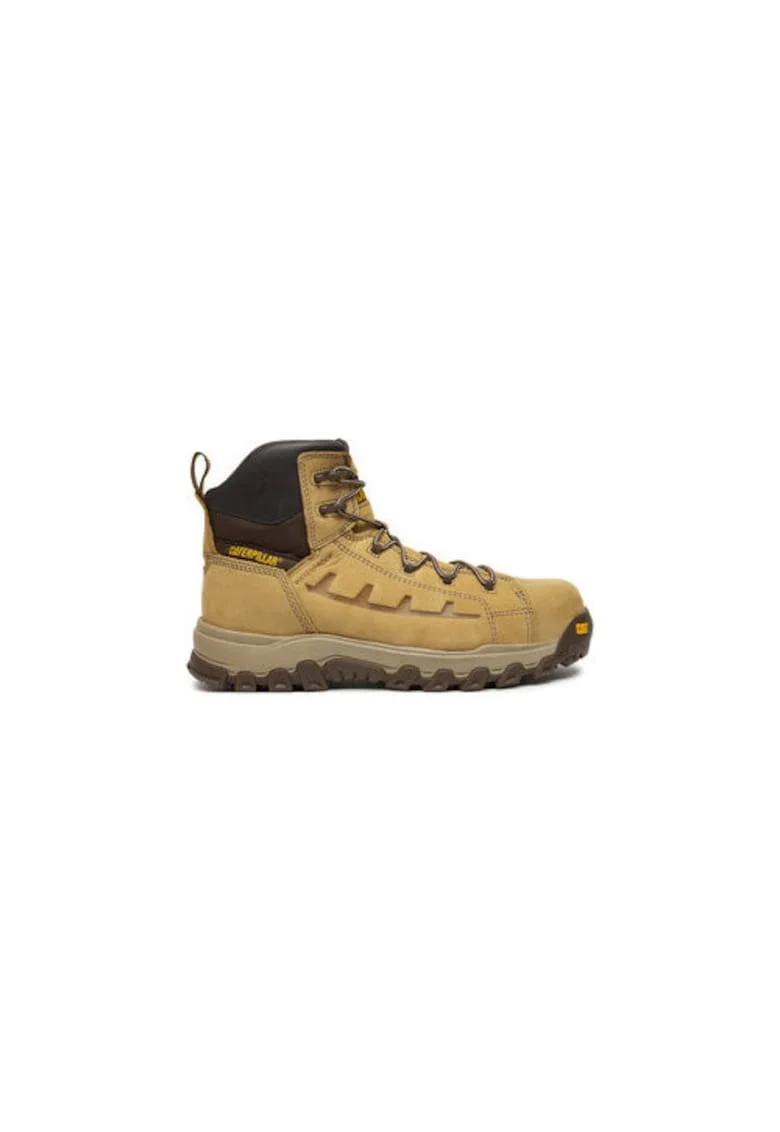 Bocanci de drumetie barbati  P726047, Piele naturala, Galben, Galben