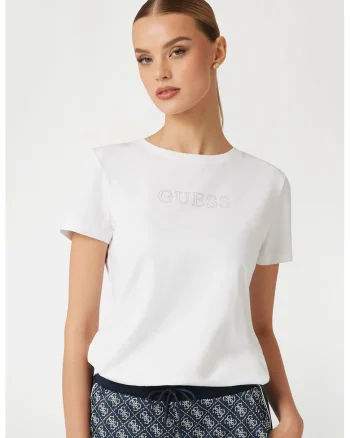 Tricou cu logo, pentru fitness, Alb optic