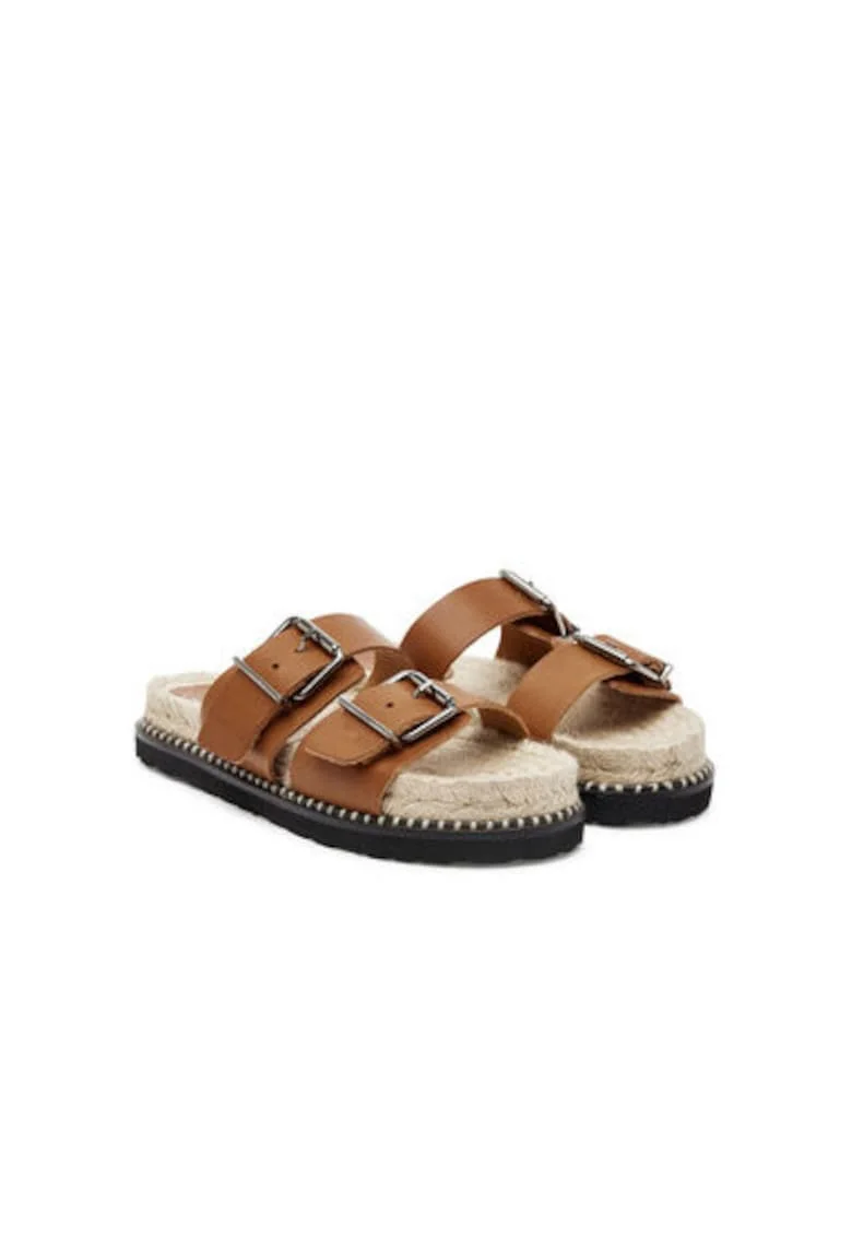 Espadrile dama  025673-2003, Piele naturala, Maro