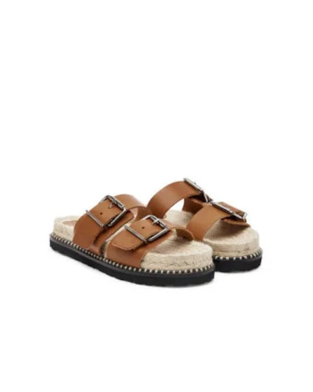 Espadrile dama  025673-2003, Piele naturala, Maro