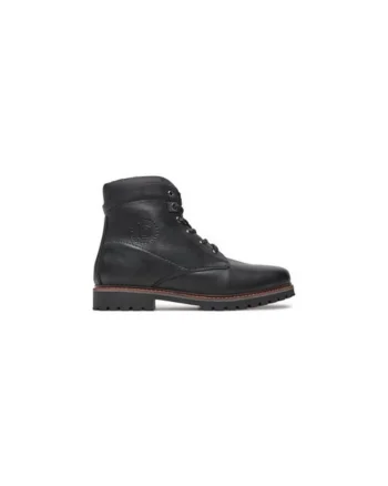 Bocanci de drumetie barbati  321AOQ521200, Piele naturala, Negru