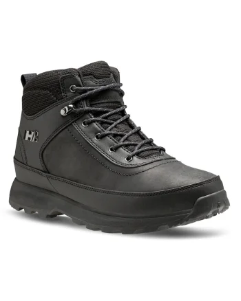 Bocanci trekking barbati  12036, Piele naturala, Negru