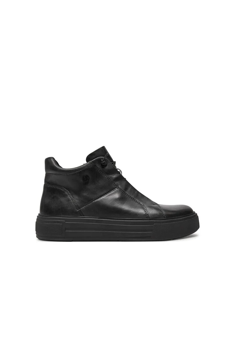 Pantofi sport dama,  304314, Piele naturala, Negru,