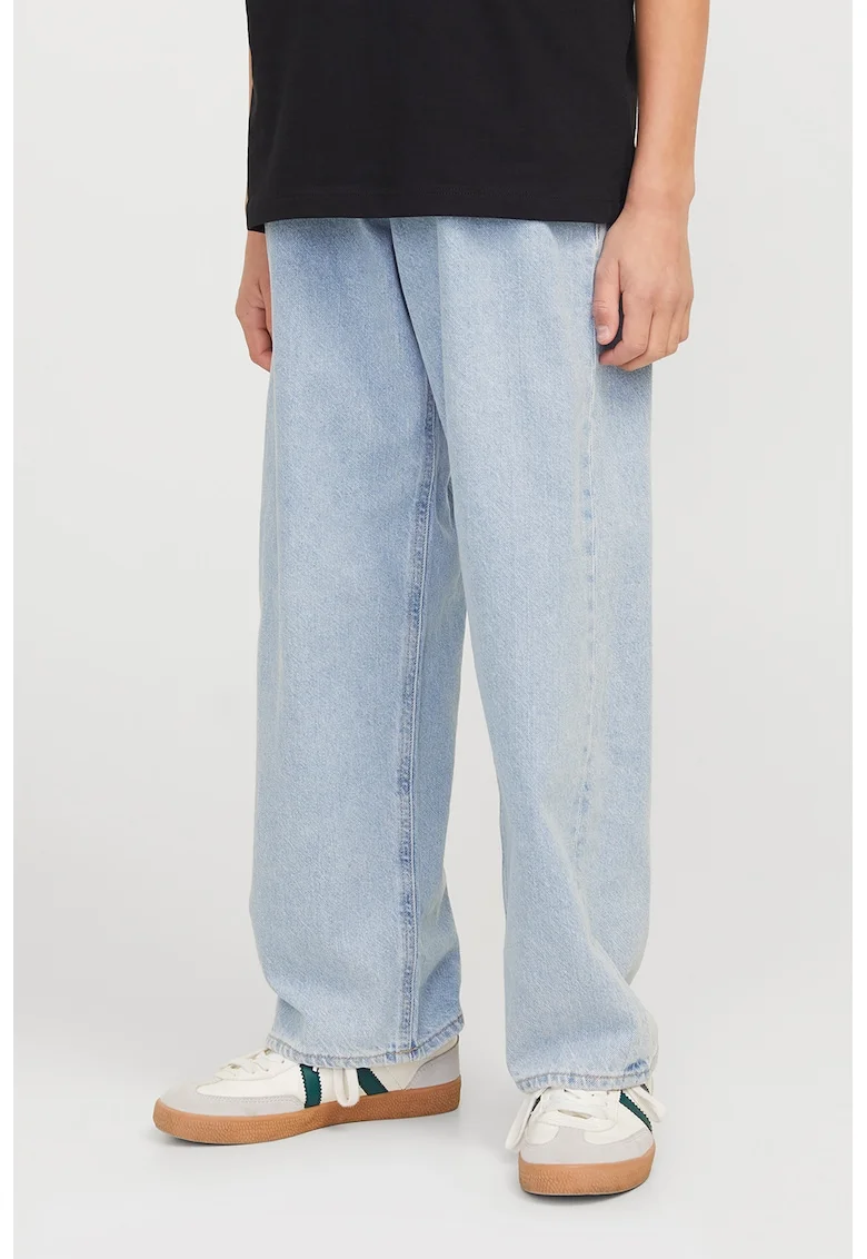 Blugi relaxed fit cu 5 buzunare, Albastru pastel