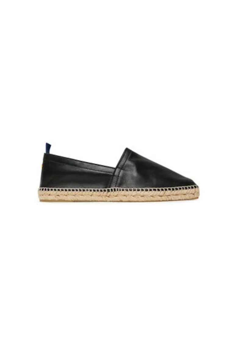 Espadrile barbati  025729-100, Piele naturala, Negru