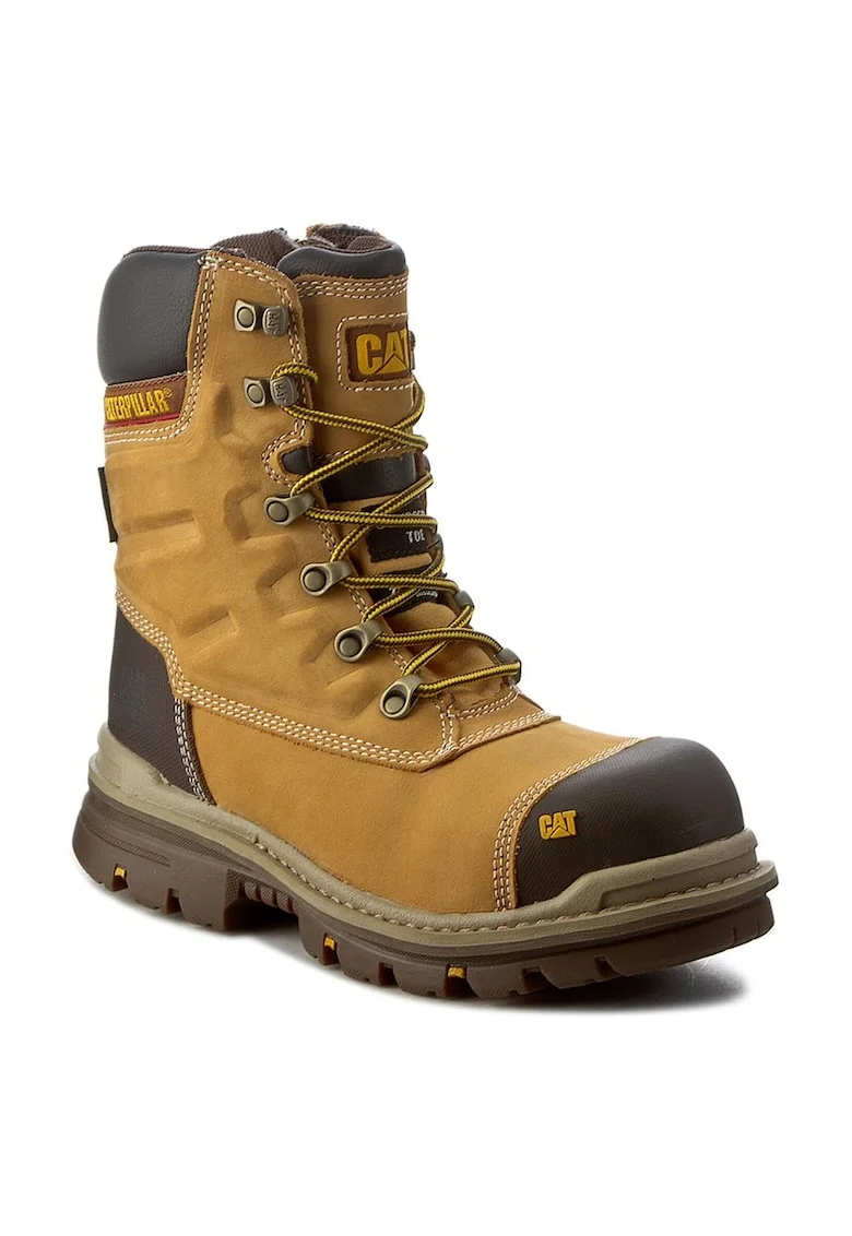 Bocanci de drumetie barbati  P720148, Piele naturala, 40 EU, Maro