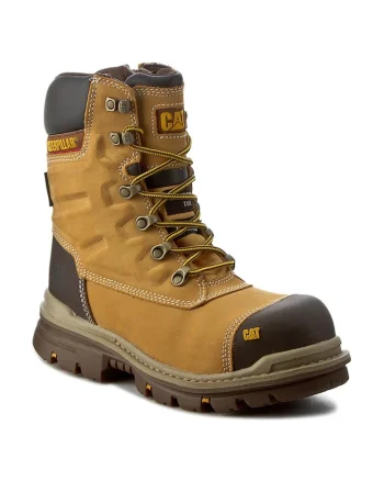 Bocanci de drumetie barbati  P720148, Piele naturala, 40 EU, Maro