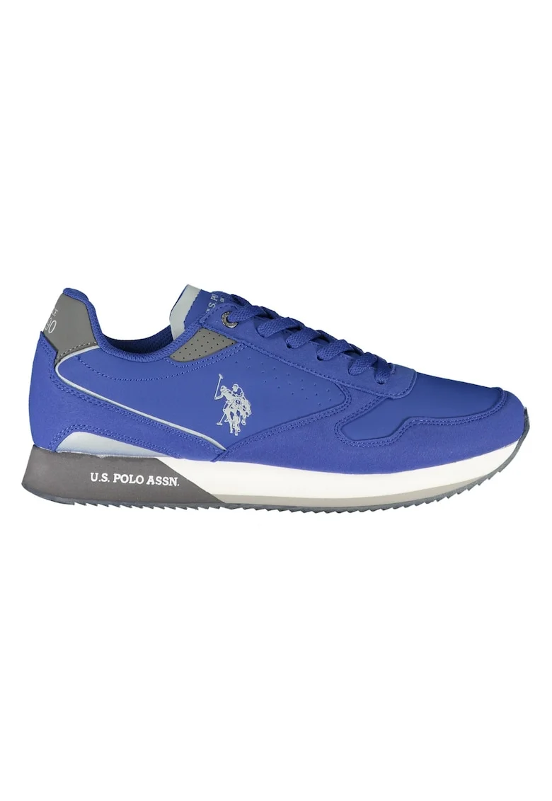 Sneakers barbati,  40% Poliester, 60% Poliuretan, Albastru, 23510, Albastru