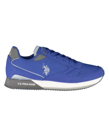 Sneakers barbati,  40% Poliester, 60% Poliuretan, Albastru, 23510, Albastru