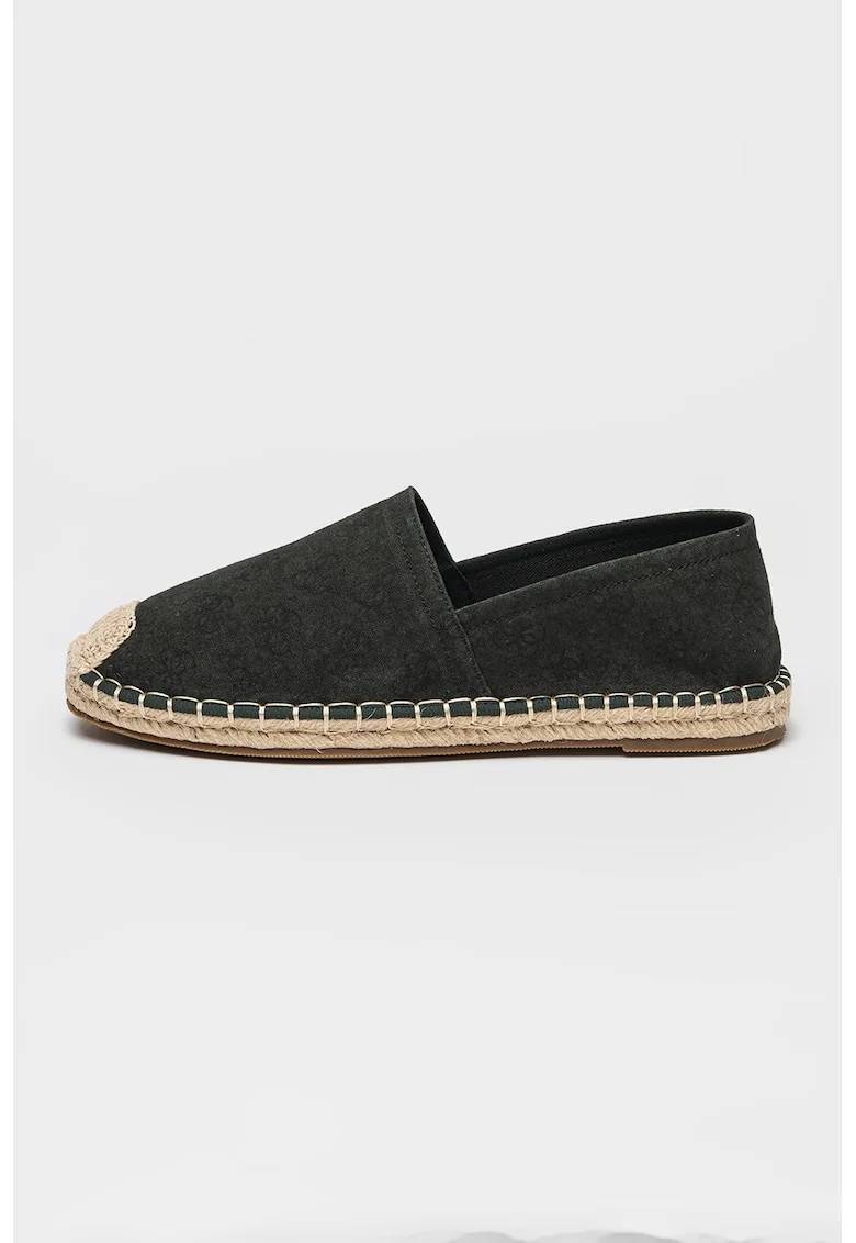 Espadrile de bumbac cu logo, Negru