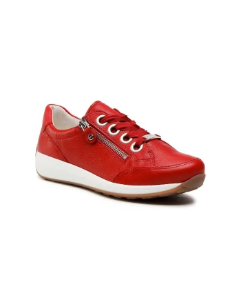 Pantofi sport dama,  208343, Piele naturala, Rosu