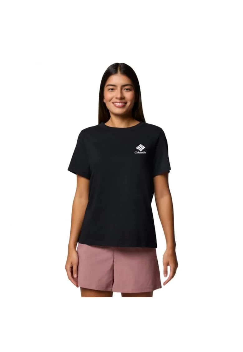 Tricou dama  lifestyle, bumbac, negru
