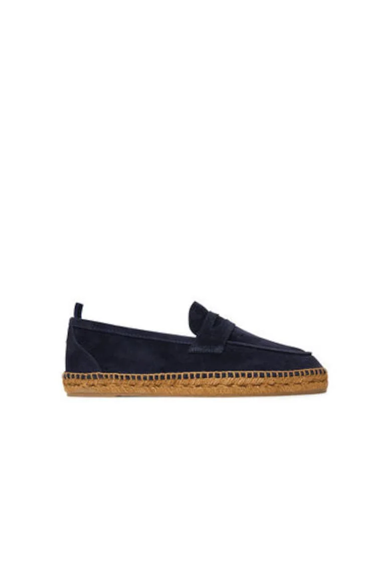 Espadrile barbati  023417-302, Piele naturala, Bleumarin