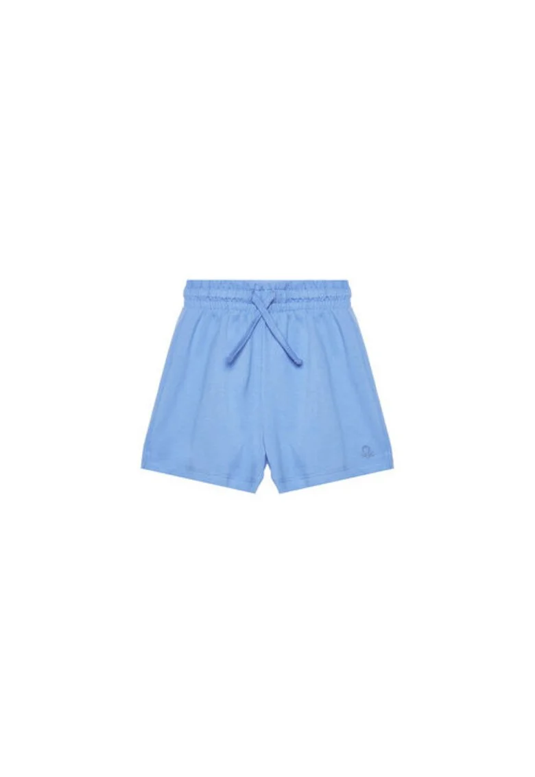 Pantaloni scurti sport fete  3BL0G901T, Bumbac, 90 CM, Albastru
