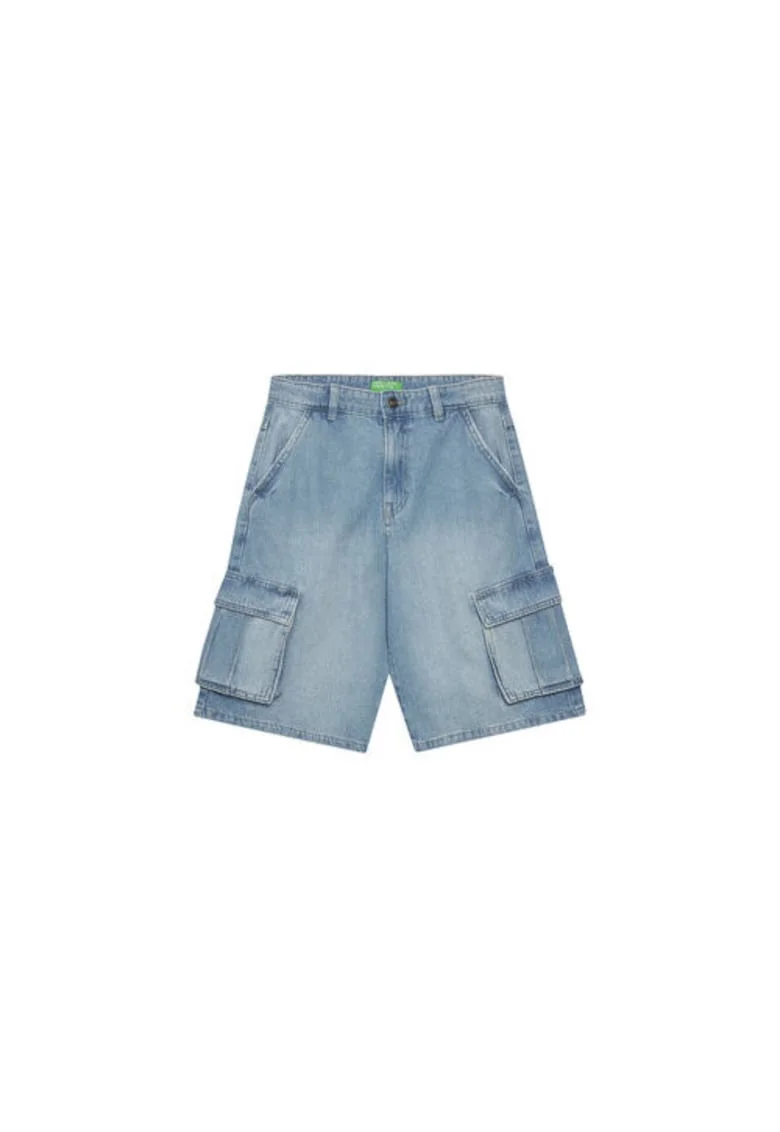 Pantaloni scurti din denim baieti  4KEHC9041, Bumbac, 122 CM, Albastru