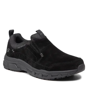 Bocanci trekking barbati  237282, Piele naturala, Negru