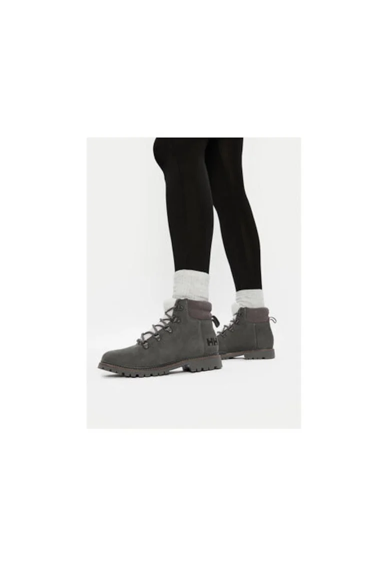 Bocanci drumetie  11744, Piele naturala, Kaki