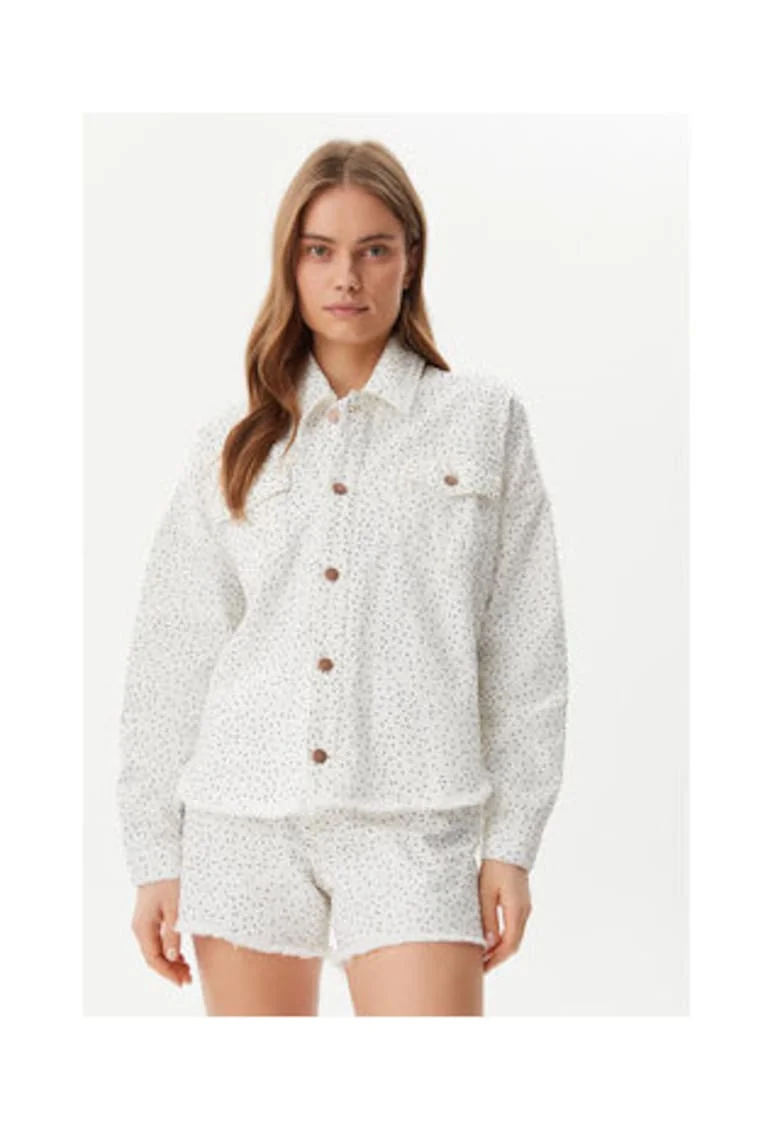 Jacheta de denim cu inchidere cu capse
