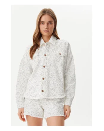Jacheta de denim cu inchidere cu capse