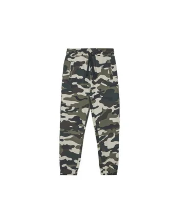 Pantaloni de trening din bumbac cu model camuflaj