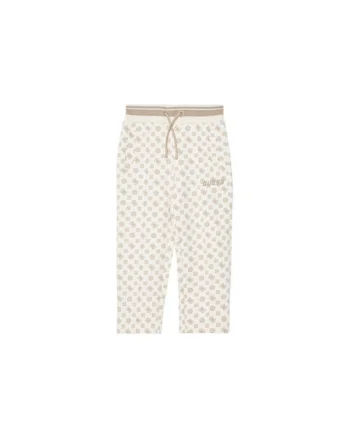 Pantaloni de trening cu imprimeu logo si snur in talie