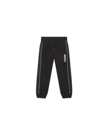Pantaloni de trening din amestec de bumbac cu snur de ajustare si terminatii elastice