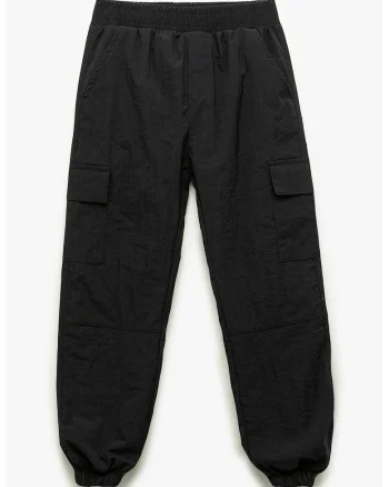 Pantaloni regular fit, Negru