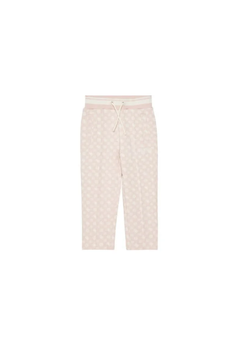 Pantaloni de trening cu model logo si snur in talie