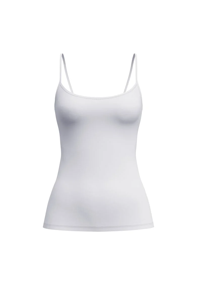 Top cu aspect neted, Alb