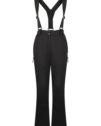 Pantaloni cu bretele pentru ski Jayne, Negru