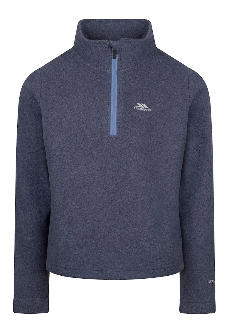 Bluza de trening cu fenta cu fermoar pentru trekking Nollan, Albastru melange