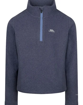 Bluza de trening cu fenta cu fermoar pentru trekking Nollan, Albastru melange