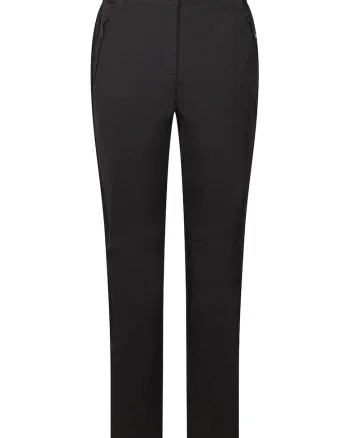 Pantaloni regular fit uni pentru trekking, Negru